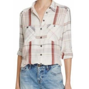 Free People Wesley plaid button-down